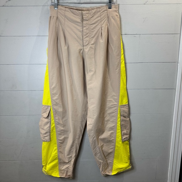 Free People Movement Mesmerize Me Colorblock Pants in Doe Combo Size Medium